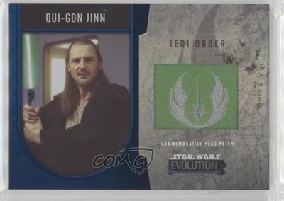 2016 Star Wars Evolution Commemorative Flag Silver /50 Qui-Gon Jinn Patch 1j8 - Image 1 of 3