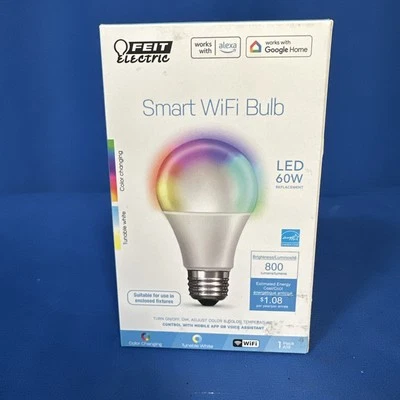 Feit Electric Smart Bulb, 100W Equivalent Color Changing and Tunable White, 2... - Image 1 of 4