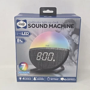 Sealy Led Fabric Wake-Up Clock & Sound Machine With Night Light New SN-112 - Picture 1 of 10