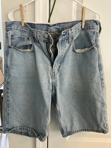 Levi's 469 Loose Fit Jean Shorts Light Blue Denim 12" inseam - Picture 1 of 4