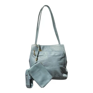 Bolso de hombro Giani Bernini de cuero azul con billetera y bolsillo para teléfono - Imagen 1 de 21