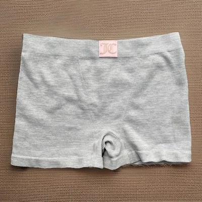 Juicy Couture Grey Loungewear Ribbed Shorts New Size L - Image 1 of 4