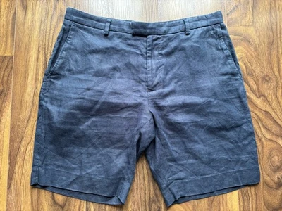 Reiss «Gosnold» 100% льняные шорты W34 «Pacific синий» Slim Fit легкий RP £ 69 - Изображение 1 из 4