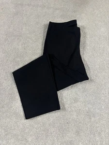 Eileen Fisher knit black Dress pants trousers M Rayon Nylon Spandex Straight Leg - Picture 1 of 9