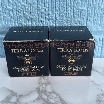 Bálsamo de miel de sebo orgánico X2 Terra Lotus cítrico 2 oz Foto 1 de 4
