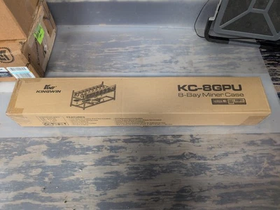 Kingwin KC‑8GPU 8‑GPU Open‑Air Aluminum Mining Rig Case Frame – 7 Fan Slots - Image 1 of 4