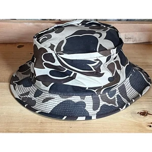 Vintage Duck Bay Hunting Camouflage Bucket hat. Size XL. Brown/tan - Picture 1 of 6