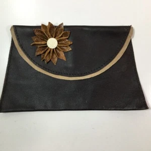 Bolso floral vintage con embrague de cuero girasol - Imagen 1 de 10