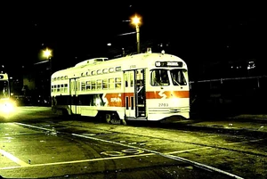 DUPLICATE KODAK SLIDE SEPTA PCC #2703 RICHMOND-WESTMORELAND @ NIGHT SEPT 8, 1992 - Bild 1 von 1