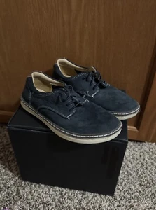 Johnson & Murphy Boy's Dress Shoes Size 12 M Blue Suede Casual Boat - Picture 1 of 6