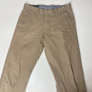 J.Crew Size 30x30  Beige Khaki Slim Fit Chino Pants Cotton Mens Flat Front - Picture 1 of 6