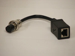 Icom 8 Pin Modular auf Icom 8 Pin Rund Mikrofon Adapter - Bild 1 von 2