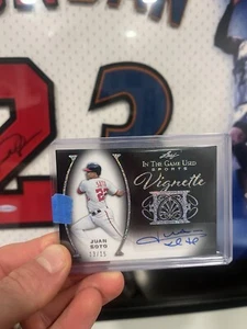 JUAN SOTO 2022 Leaf In The Game Used Vignette AUTO #’d 13/15 NY Yankees 📈 - Imagen 1 de 3
