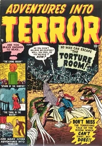Arte de portada de cómic Adventures Into Terror 04 reproducción de giclee sobre lienzo - Imagen 1 de 1