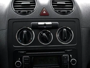 For VW Caddy 2003-2010  Polished Aluminum Heater dash panel Surrounds Rings x3 - Picture 1 of 10