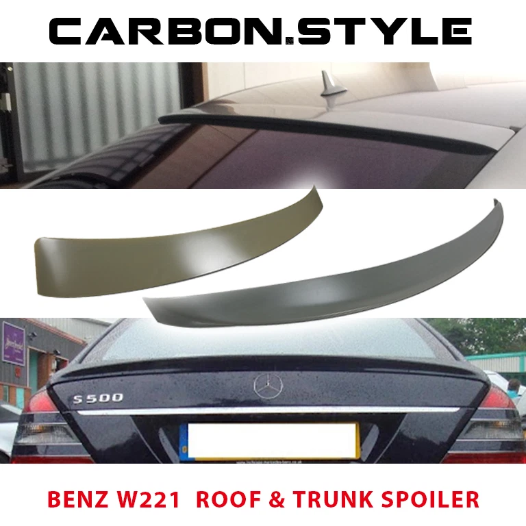 Unpainted For Mercedes Benz W221 4DR Lorinser Rear Roof + Trunk Spoiler - Изображение 1 из 1