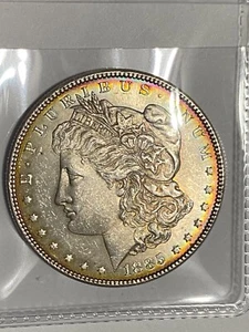 1885 Morgan Silver Dollar Choice BU Uncirculated Rainbow Toned - Picture 1 of 9