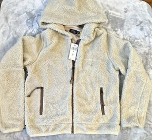 Polo Ralph Lauren Sherpa Jacket Sz Medium Teddy Bear Faux Shearling Womens NWT - Picture 1 of 13