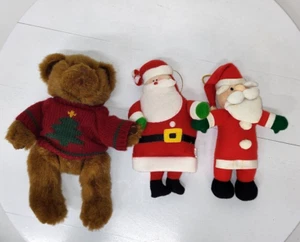 3 peluche Babbo Natale e orsacchiotto di Natale peluche - Foto 1 di 9