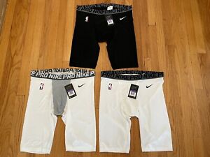 Mens Nike Pro NBA Compression Shorts Underwear White/Gray, Black, White 3XL Tall
