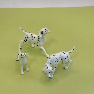 Vintage dalmatian Family Of Three Handpainted Bone China. - Picture 1 of 19