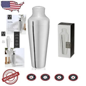 Eleganter 25 Unzen Silber Cocktail Shaker mit integriertem Sieb für klassisches Mixen - Bild 1 von 10