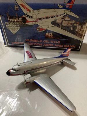HUMBLE OIL DC-3 DIE-CAST LIMITED EDITION AIRPLANE  BANK #45003 - Image 1 of 4