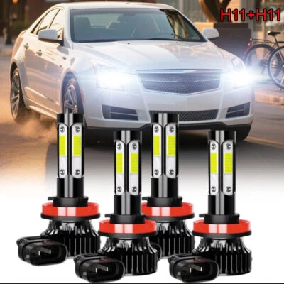 For Cadillac CTS CT-S 2008-2014 Combo 6000K LED Headlight Bulbs High Low Beam 4X - Image 1 of 4