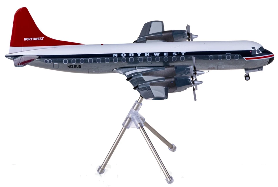 1 200 GeminiJets NORTHWEST Lockheed L-188A Electra Passenger Plane Diecast Model