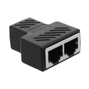 Network Cable Connector Ethernet Splitter Plugs Play Audio for Headphone - Afbeelding 1 van 12