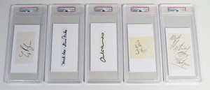 Stevie Nicks FLEETWOOD MAC Signed Autograph Index Card Set by 5 Slab PSA JSA BAS