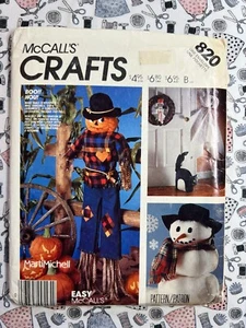 McCall's Craft Sewing Pattern 820 Decorative Holiday Package FF UNCUT - Picture 1 of 2