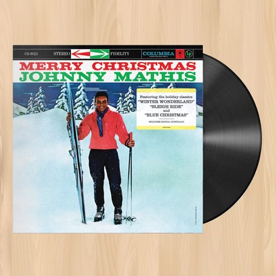 JOHNNY MATHIS Merry Christmas VINYL LP RECORD Winter Wonderland SLEIGH RIDE 1203 - Image 1 of 4