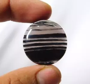 Único cabujón de encaje de obsidiana de medianoche piedra preciosa de obsidiana suelta 32 quilates ME-7646 - Imagen 1 de 5