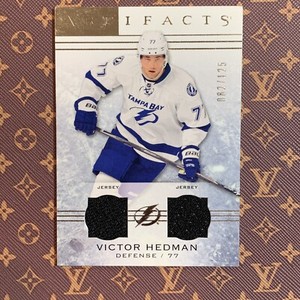 14-15 UD Upper Deck Artifacts  Victor Hedman  /125  Dual Jerseys