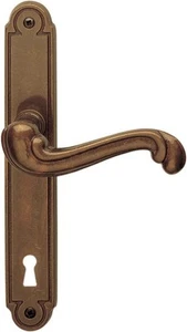 MANIGLIA PER PORTA BAROCCO OTTONE BRONZATO GUARNITURA Q8 - Foto 1 di 1