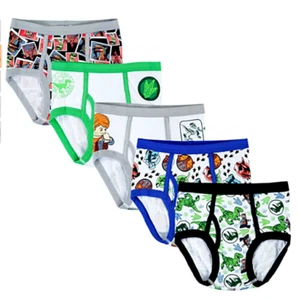 Size 4 Lego Jurassic World Boys Briefs Underwear - 5 Pair - 100% Cotton - Picture 1 of 6
