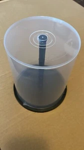 3 X CD DVD Plastic Cake Tub holds 100 Disks Spindle Storage NEW Case - Photo 1/1