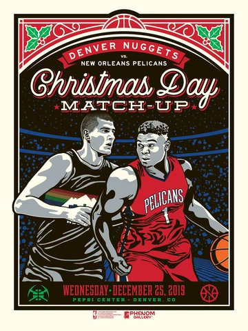 Nikola Jokić Denver Nuggets '19 X-Mas Game Limited Edition Serigraph Print Cover