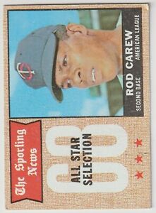 1968 Topps Baseball Rod Carew All-Star Card #363 Minnesota Twins