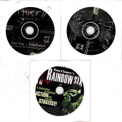 Tom Clancys Rainbow Six and Thief II The Metal Age Pc New XP 2 Action Greats - Image 1 of 2