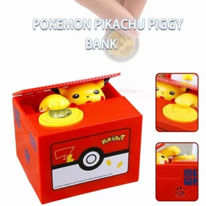 Pikachu Saving Money Box Electronic Coin Piggy Bank Gift Moving Pokemon - Picture 1 of 7