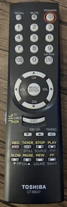 TOSHIBA TV REMOTE CONTROL CT-90037 27AF41 27AF42 32A41 32A50 32A60 32AF13 36A42 - Picture 1 of 2