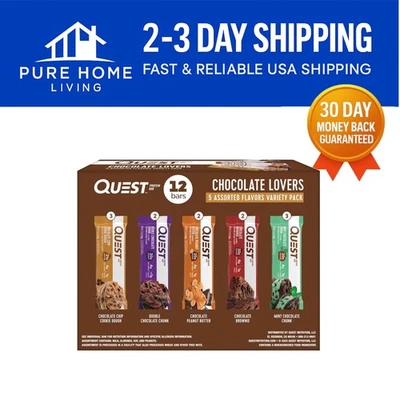 Chocolate Lovers Variety Pack - Alto en Proteínas, Bajo en Carbohidratos, Keto Friendly, 12 Unidades Foto 1 de 4