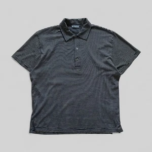 Sunspel Herren Poloshirt gestreift dunkelblau Baumwolle Kurzarm - Größe M - Bild 1 von 10