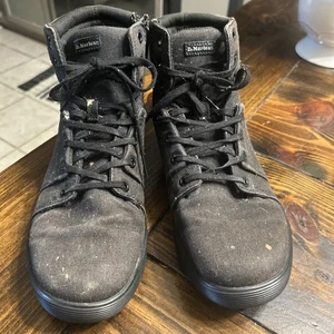 Doc Martens Rozarya Black Canvas High-Top Sneakers With SoftWair Insole Size 10 - Picture 1 of 6