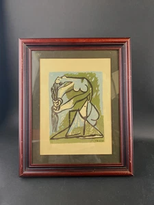 Pablo Picasso Nude Bather Lithograph Artist Print Framed 14"x11" Size - Picture 1 of 12