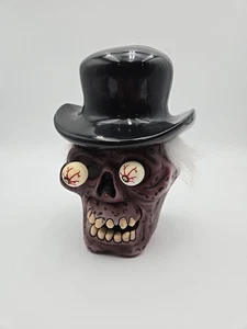 Calavera parlante animada de Halloween de colección a batería electrónica Tony EE. UU.  - Imagen 1 de 12