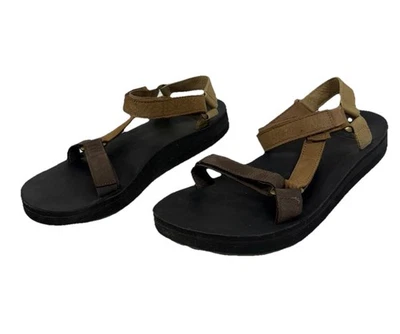 Teva女式12码中码通用皮革中性绑带凉鞋1102435 — 第 1/4 张图片