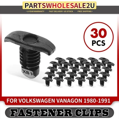 30Pcs 5 mm Nylon Front Door Seal Clips Fastener Retainer for Volkswagen Vanagon - Image 1 of 4